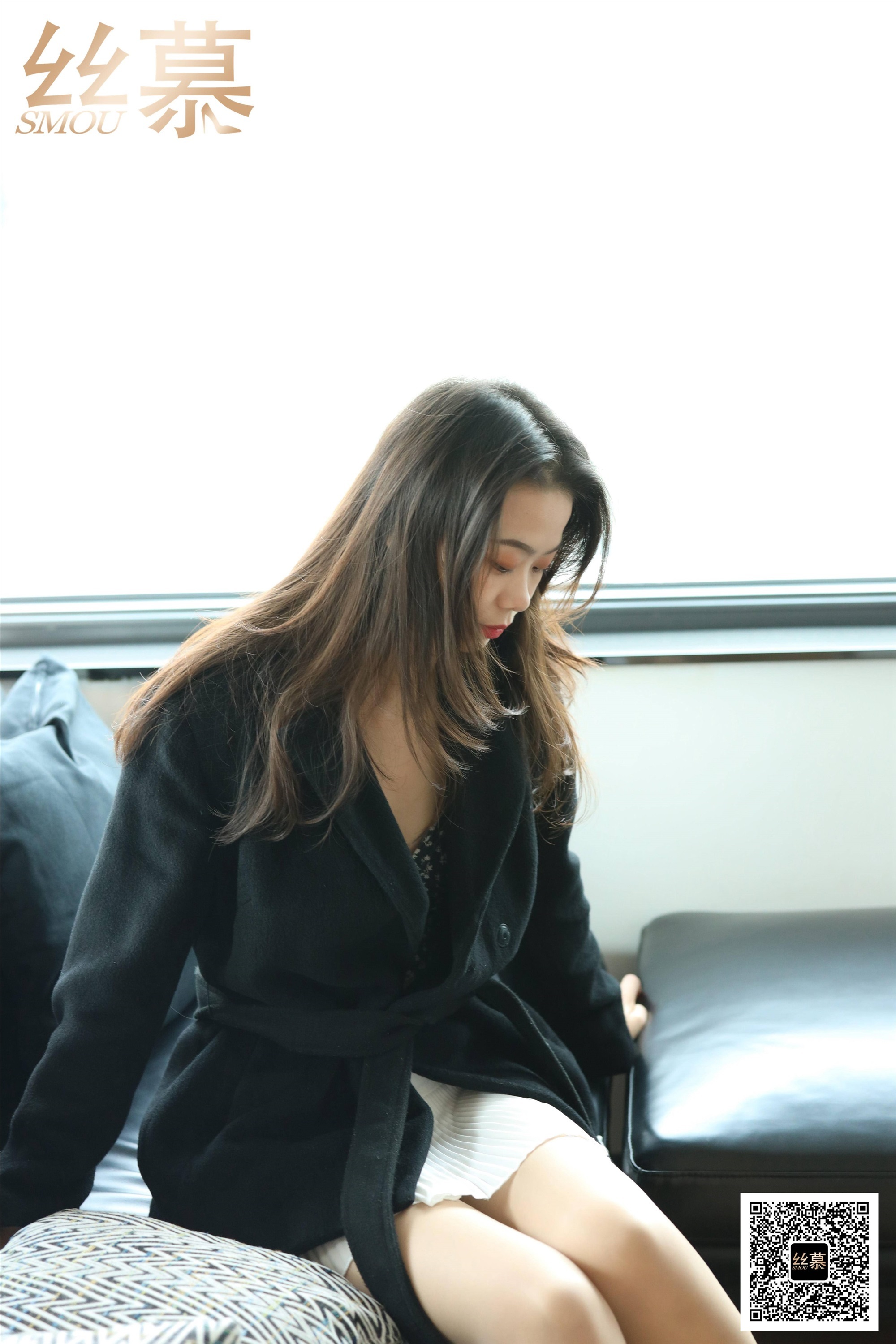 丝慕写真 SM406 天天一元 模特：芝芝《百褶裙经典穿搭》